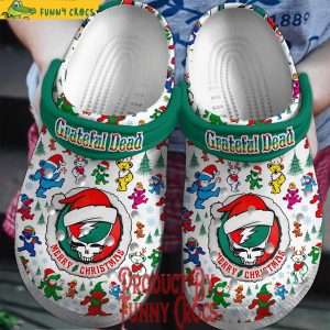 Grateful Dead Merry Christmas Crocs For Adults 1