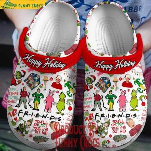 Happy Holiday Friends Christmas Crocs Shoes 1