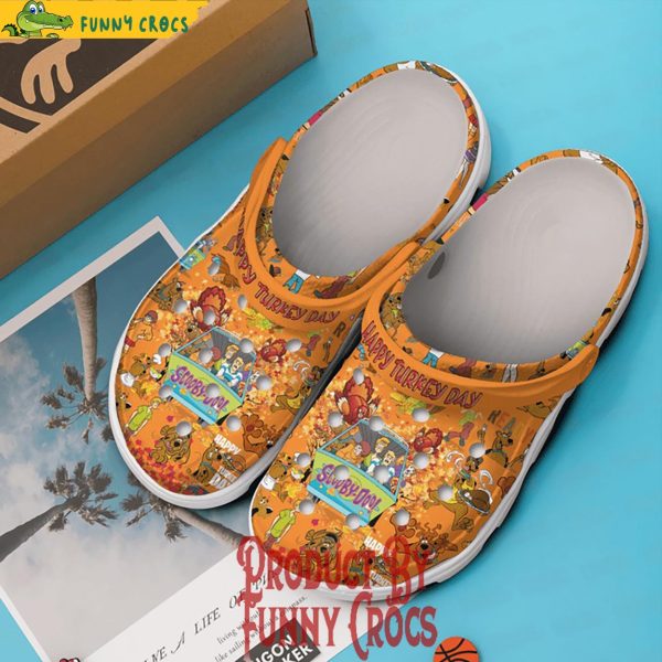 Happy Turkey Day Scooby Doo Crocs Shoes