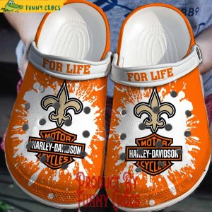 Harley Davidson New Orleans Saints For Life Crocs Clogs