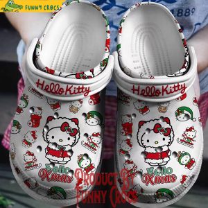 Hello Kitty Christmas White Crocs Shoes