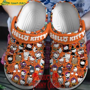 Hello Kitty Halloween Pattern Crocs Shoes