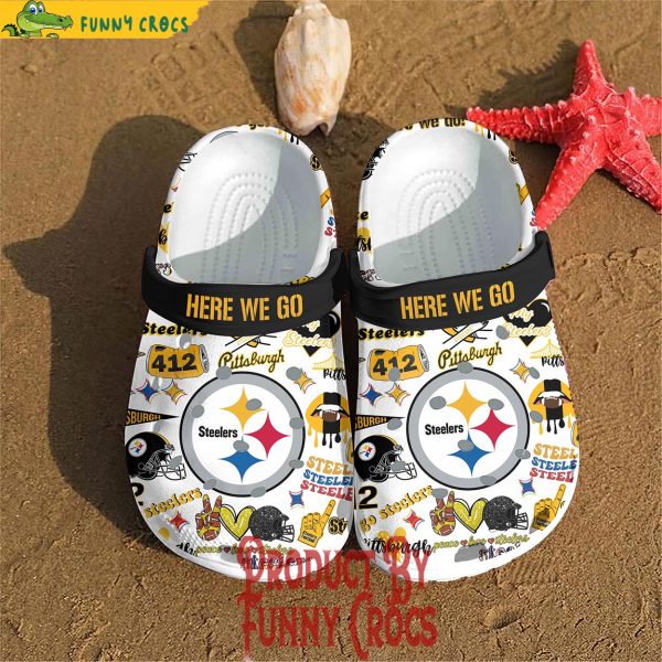 Here We Go Pittsburgh Steelers Crocs