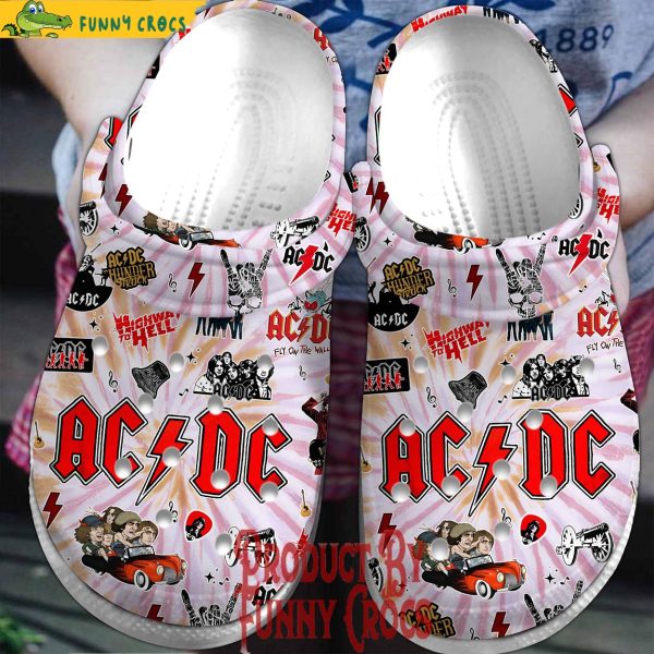 Highway To Hell ACDC Pink Crocs Shoes
