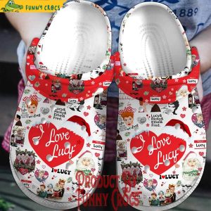 Merry Chirstmas I Love Lucy Crocs Shoes 1
