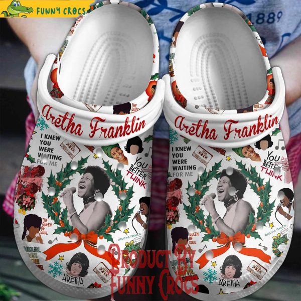 Merry Christmas Aretha Franklin Crocs Shoes