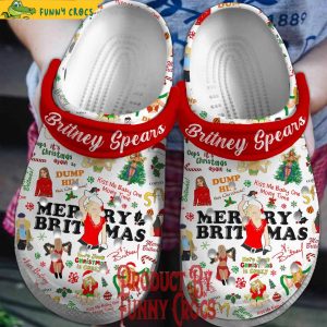 Merry Christmas Britney Spears Crocs Shoes 1