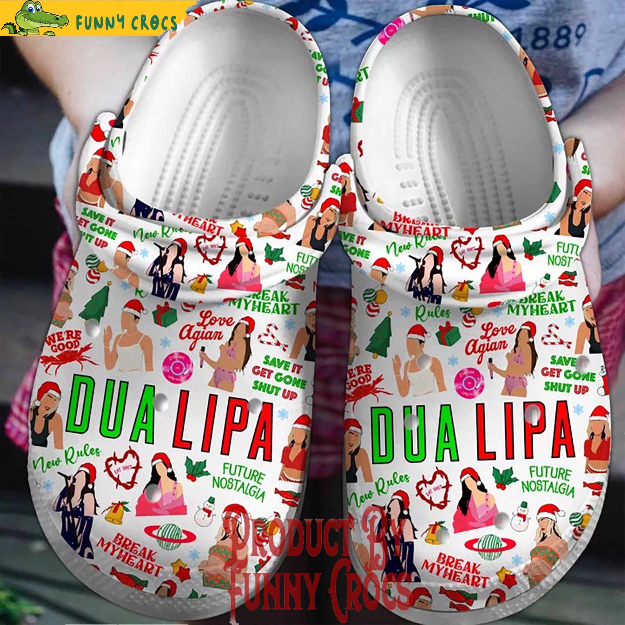 Merry Christmas Dua Lipa Crocs - Discover Comfort And Style Clog Shoes ...