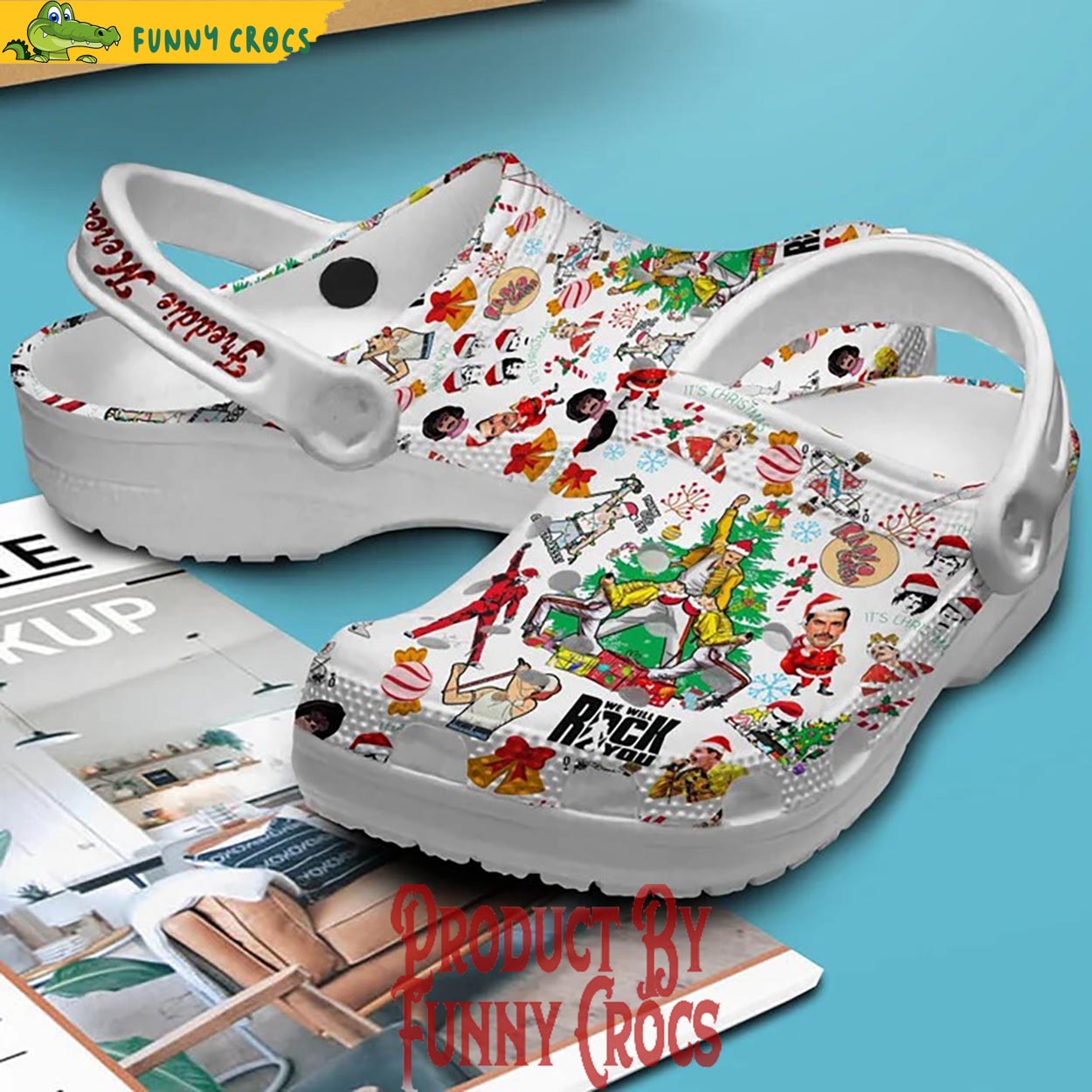 Merry Christmas Freddie Mercury Crocs - Discover Comfort And Style Clog ...