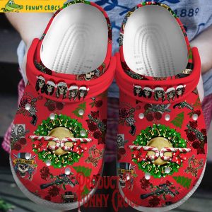 Merry Christmas Gun N Roses Crocs Shoes