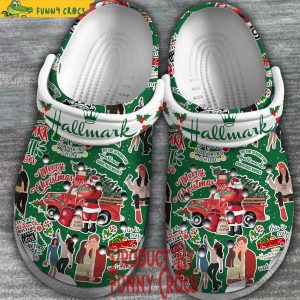 Merry Christmas Hallmark Green Crocs