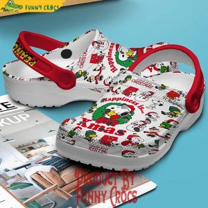 Merry Christmas Happiness Is Peanuts Snoopy Crocs Shoes 3