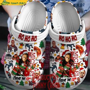 Merry Christmas Ho Ho Ho Michael Myers Crocs Shoes 1