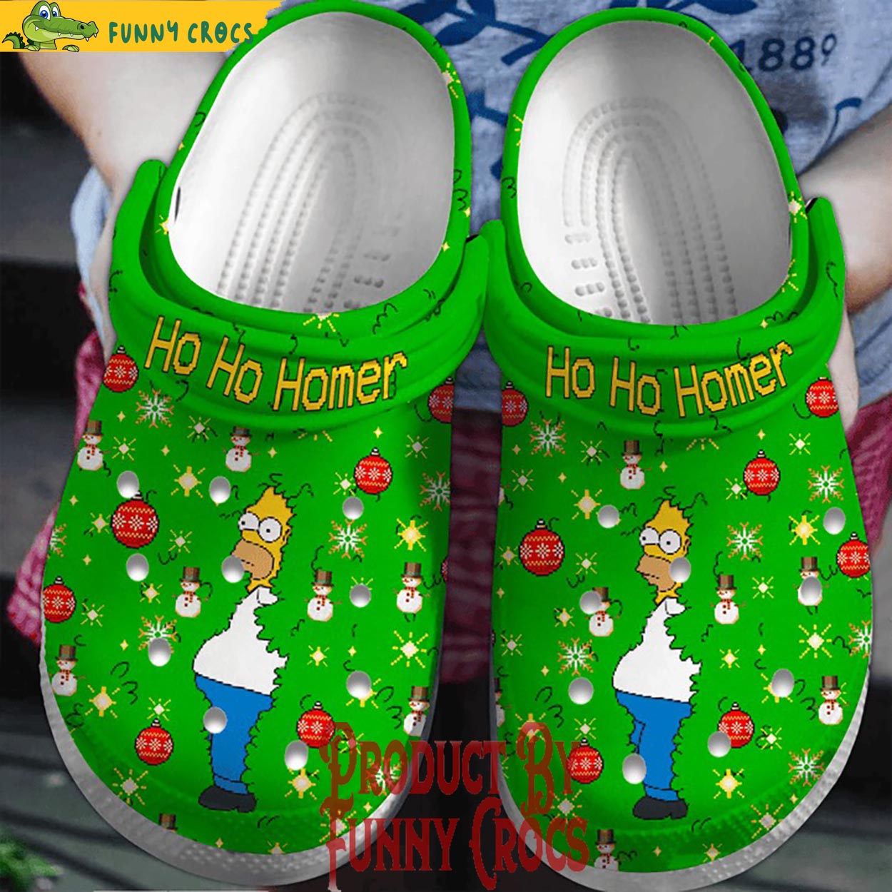 Merry Christmas Hohoho Homer Simpsons Crocs