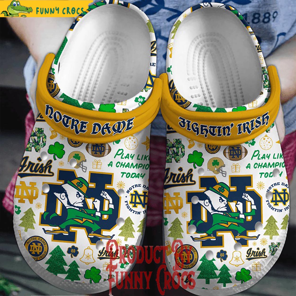 Merry Christmas Ireland Notre Dame Crocs - Discover Comfort And Style ...