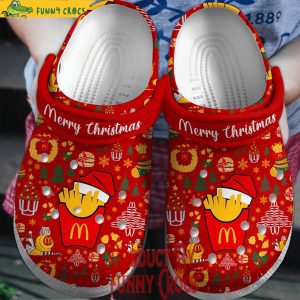 Merry Christmas Mcdonald Crocs Shoes