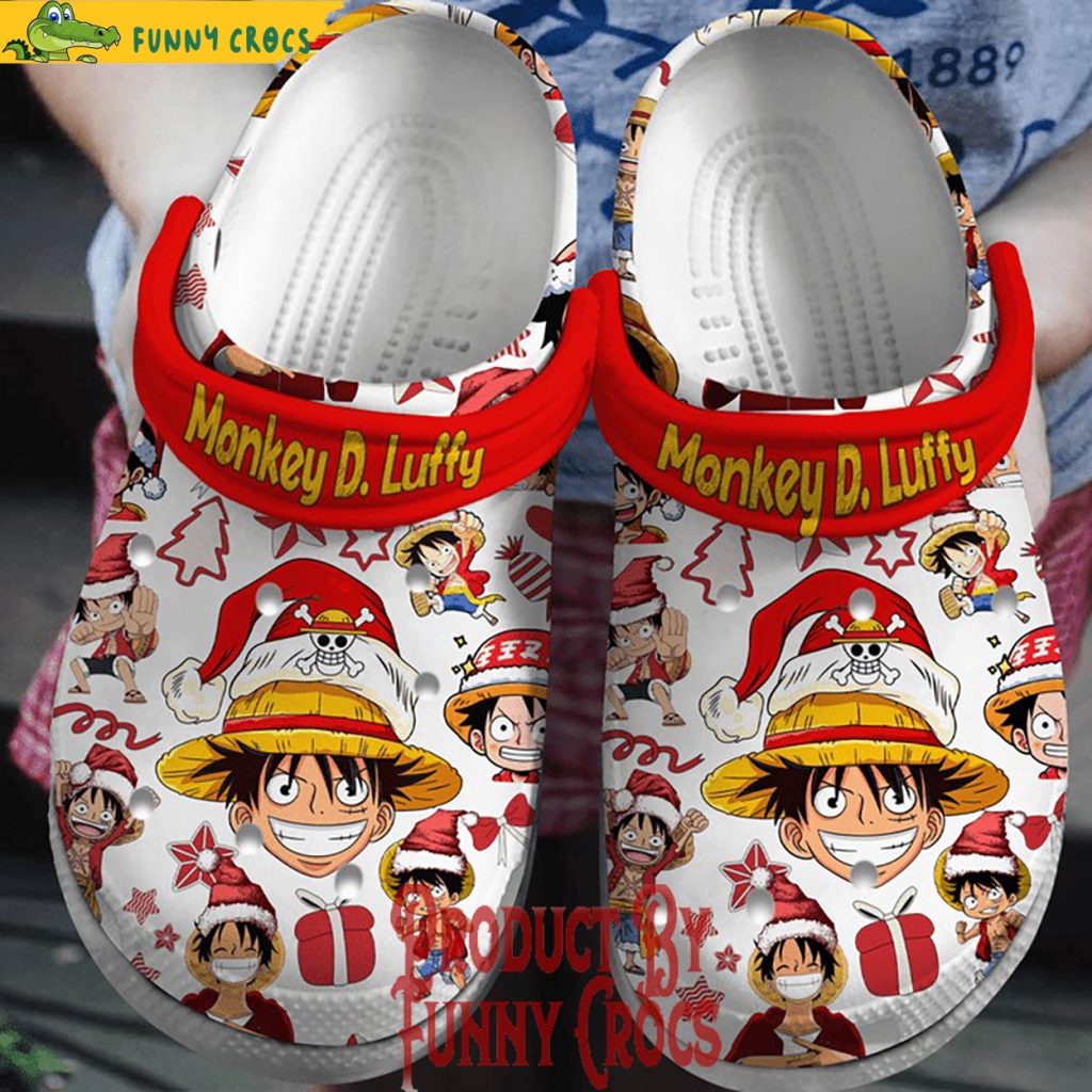 Merry Christmas One Piece Monkey D.Luffy Crocs Shoes
