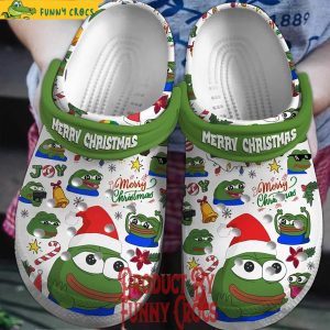 Merry Christmas Pepe Crypto Crocs 1