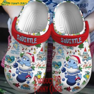 Merry Christmas Pokemon Squirlte Crocs Shoes 1