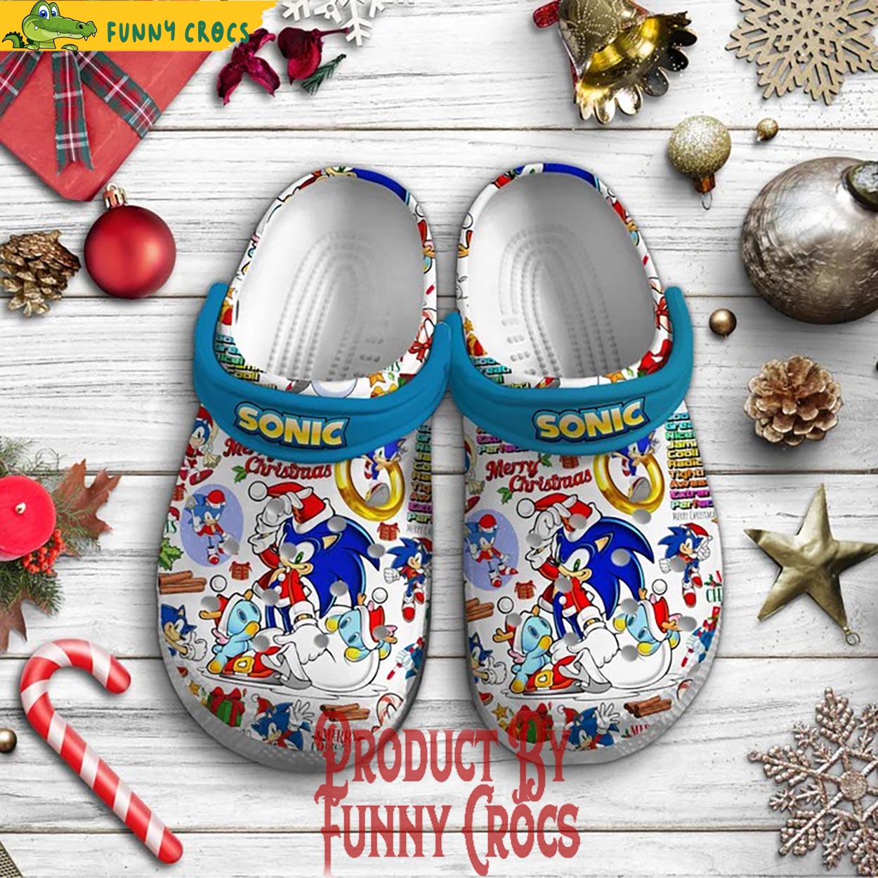 Merry Christmas Sonic Crocs - Discover Comfort And Style Clog Shoes ...