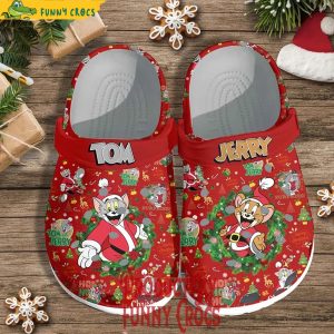 Merry Christmas Tom And Jerry Crocs Shoes