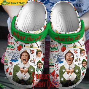 Merry Christmas What The Elf Crocs Shoes