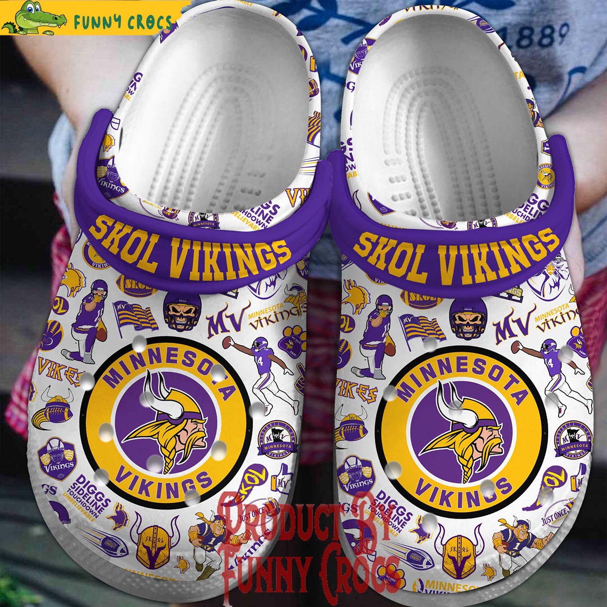 Minnesota Vikings Skol Vikings Crocs Slippers - Discover Comfort And ...