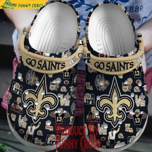 New Orleans Saints Go Saints Black Crocs