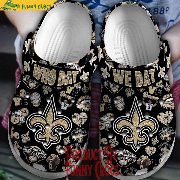 New Orleans Saints Who Dat Crocs Shoes
