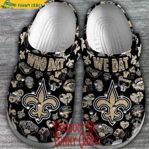 New Orleans Saints Who Dat Crocs Shoes 3