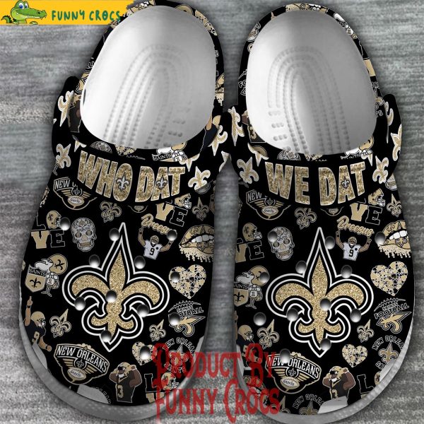 New Orleans Saints Who Dat Crocs Shoes