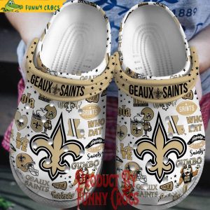 New Orleans Saints Who Dat Geaux Saints Crocs Shoes