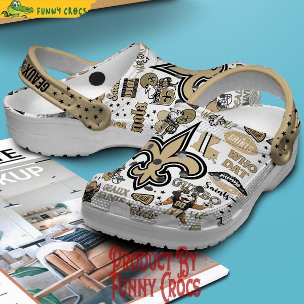 New Orleans Saints Who Dat Geaux Saints Crocs Shoes