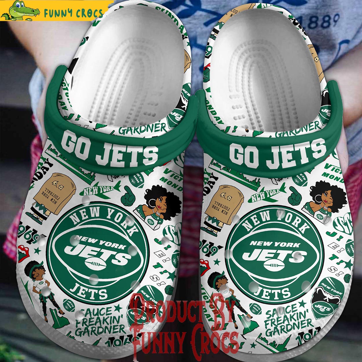 New York Go Jets Crocs Shoes