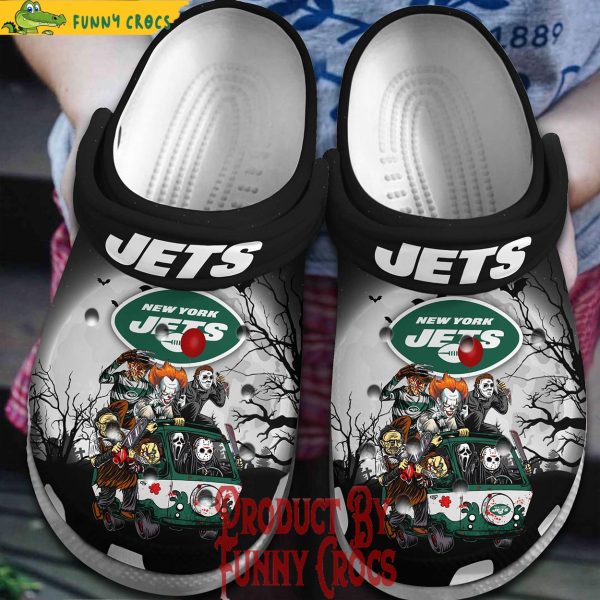 New York Jets Halloween Black Crocs