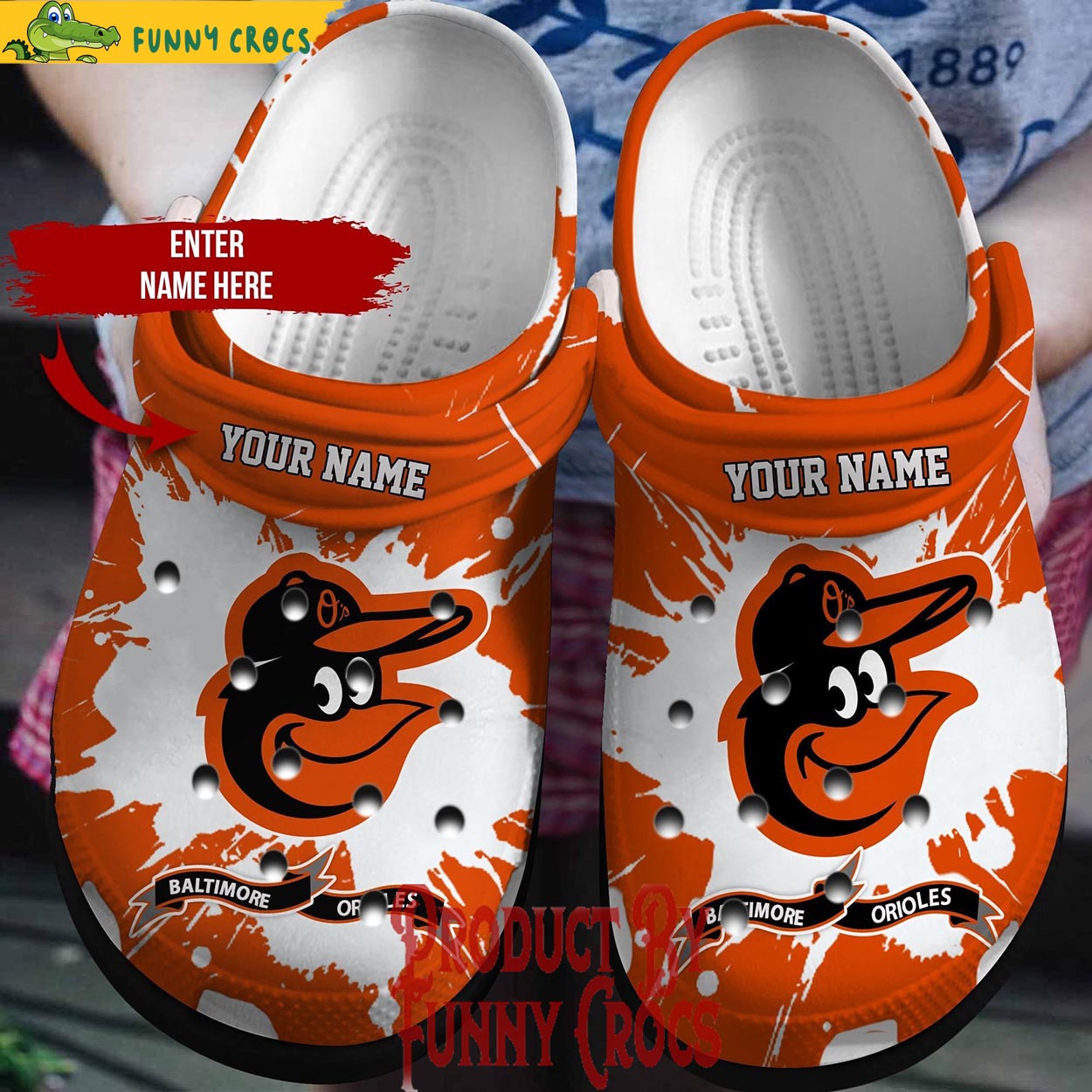 Personalized Baltimore Orioles MLB Crocs