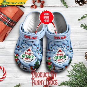 Personalized Merry Grinchmas Christmas Crocs 1