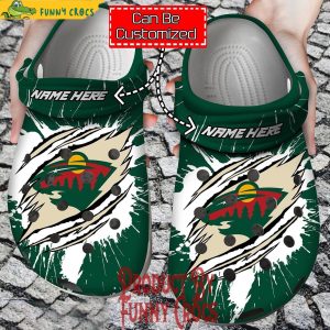 Personalized Minnesota Wild Crocs Clog Shoes