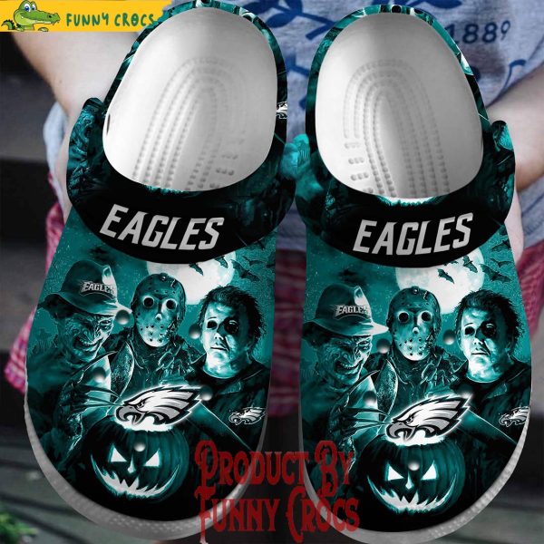 Philadelphia Eagles Horror Movie Crocs Shoes