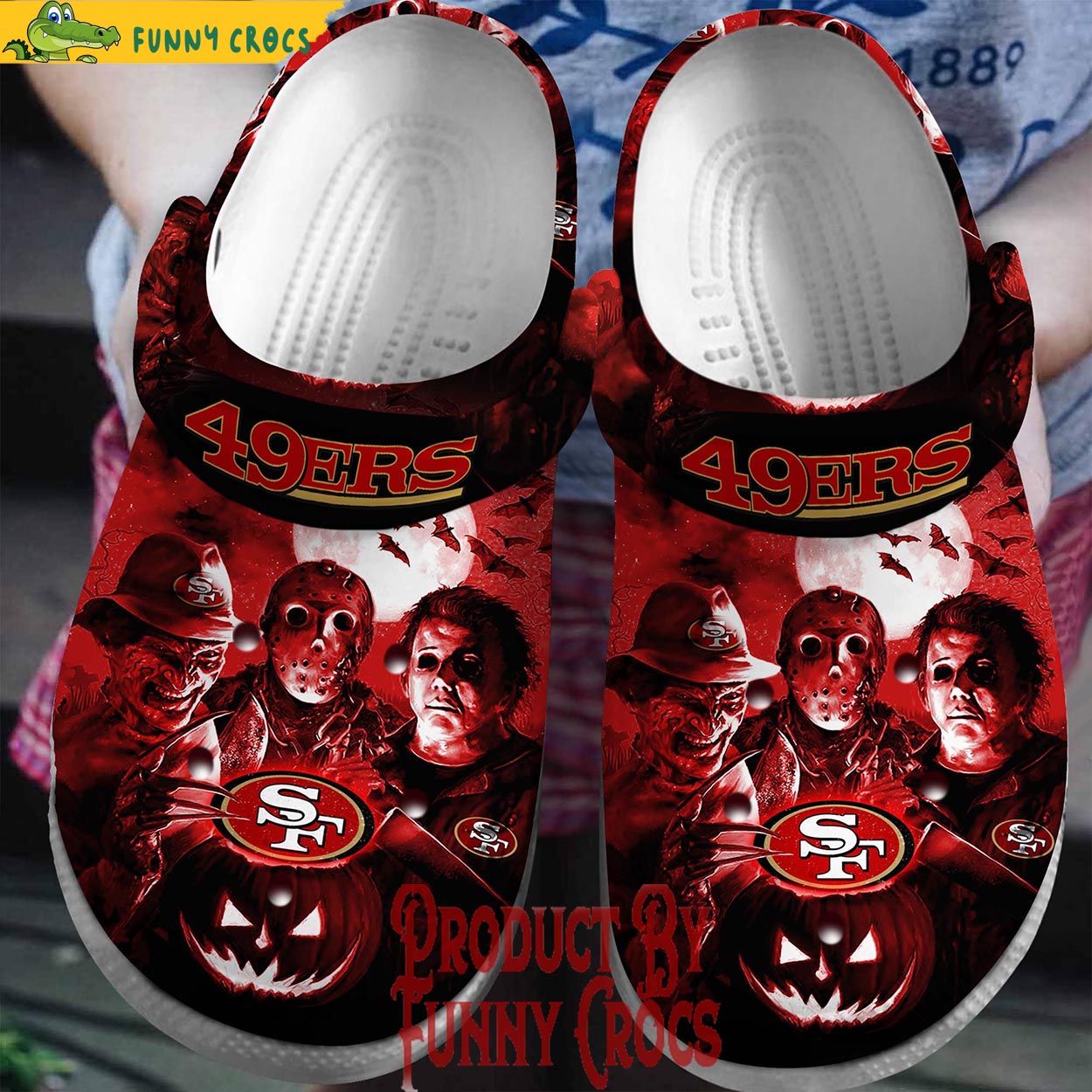 San Francisco 49ers Horror Movie Crocs