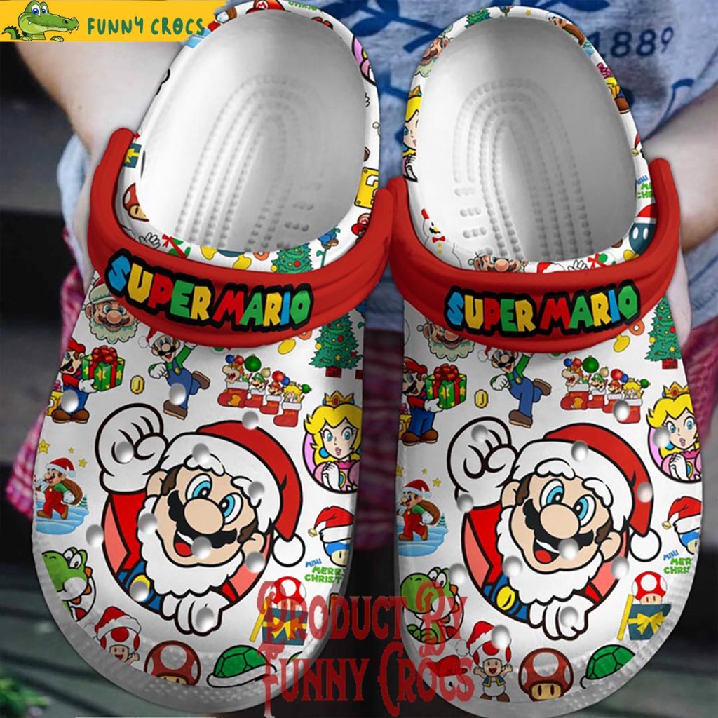 Santa Mario Christmas Crocs Shoes Clogs