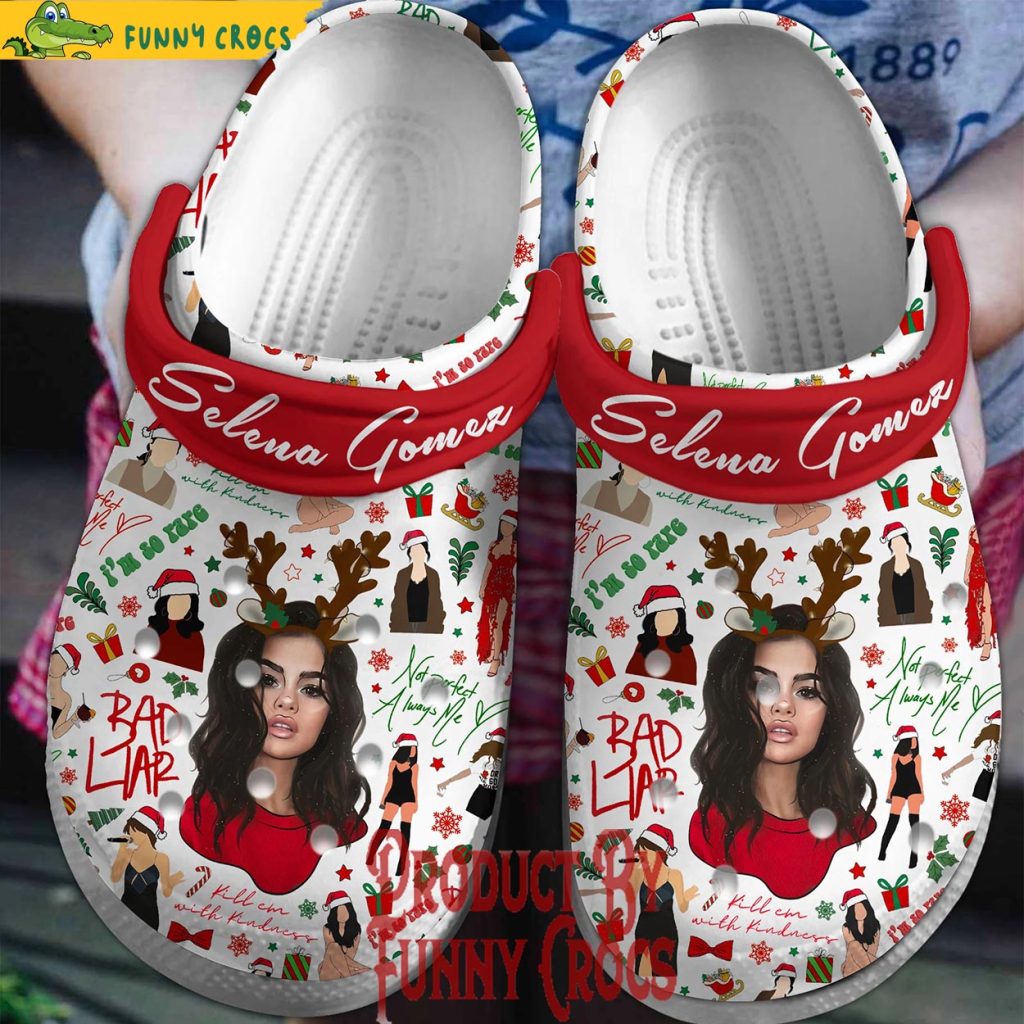 Selena Gomez Bad Liar Christmas Crocs