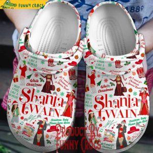 Shania Twain Christmas Crocs Shoes 1