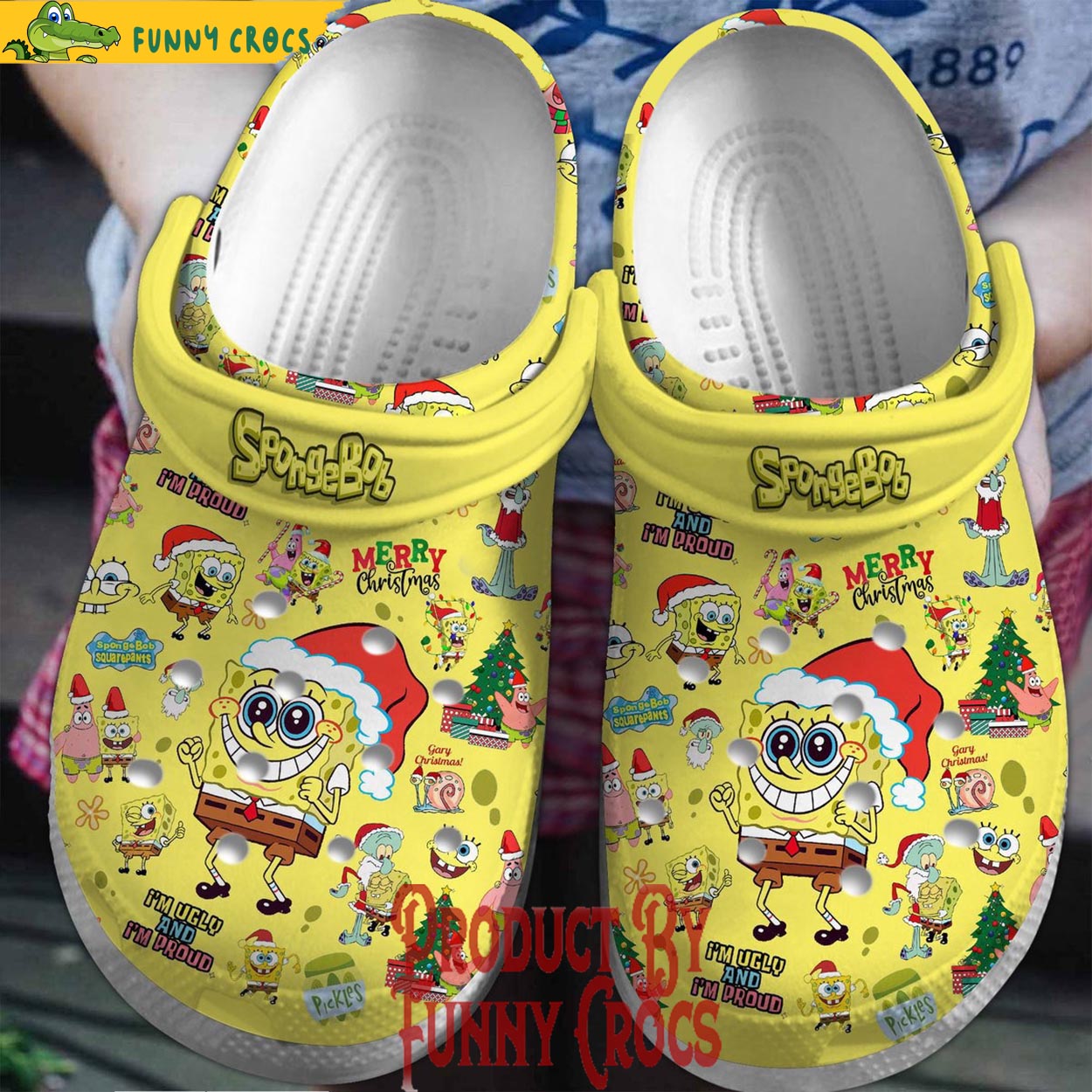 Spongebob Merry Christmas Im Ugly And Im Pround Crocs Clogs - Discover ...