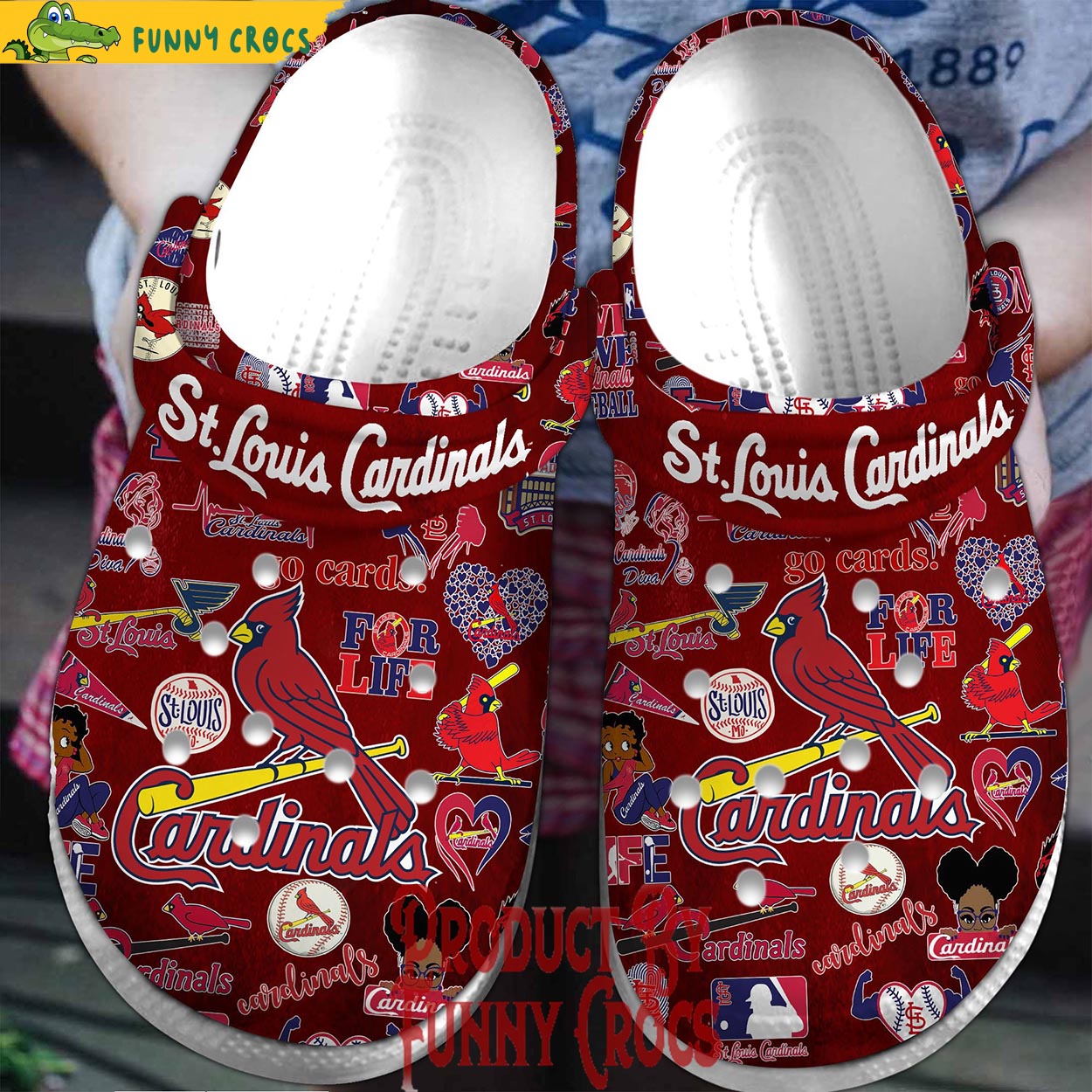 StL Cardinals Color Splash Crocs Clog Shoes - Jomagift