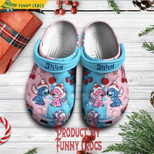 Stitch Angel Merry Christmas Crocs Shoes 1