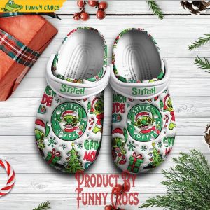Stitch Coffee Christmas Crocs Shoes 1
