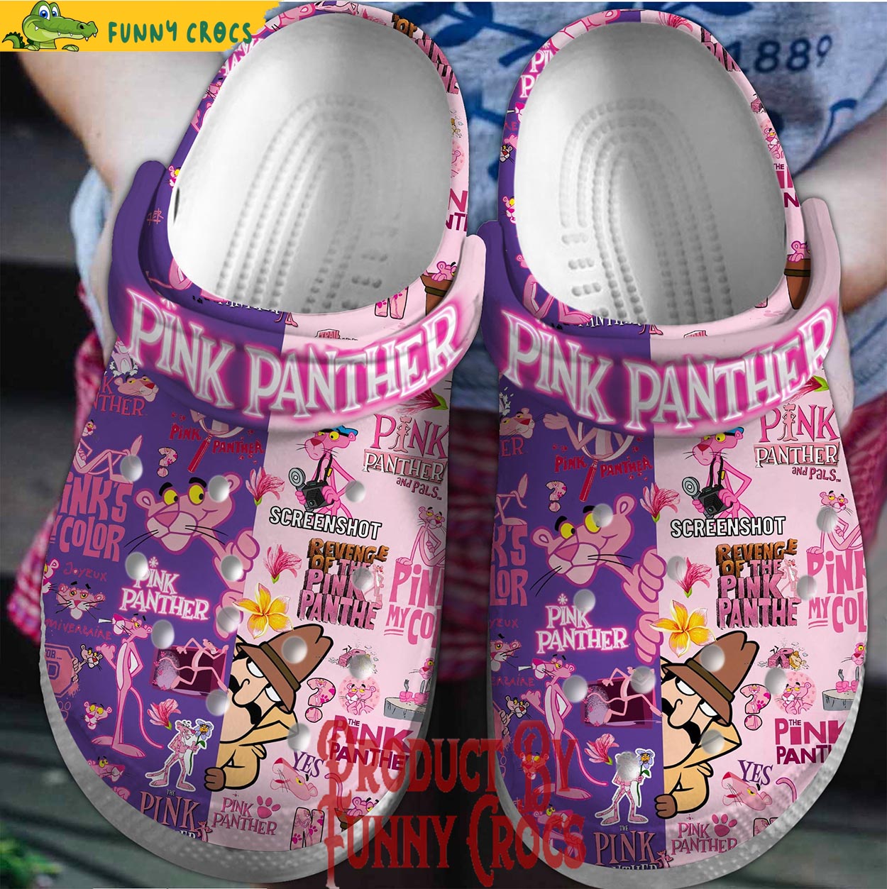 The Pink Panther Crocs Clogs Shoes Comfortable