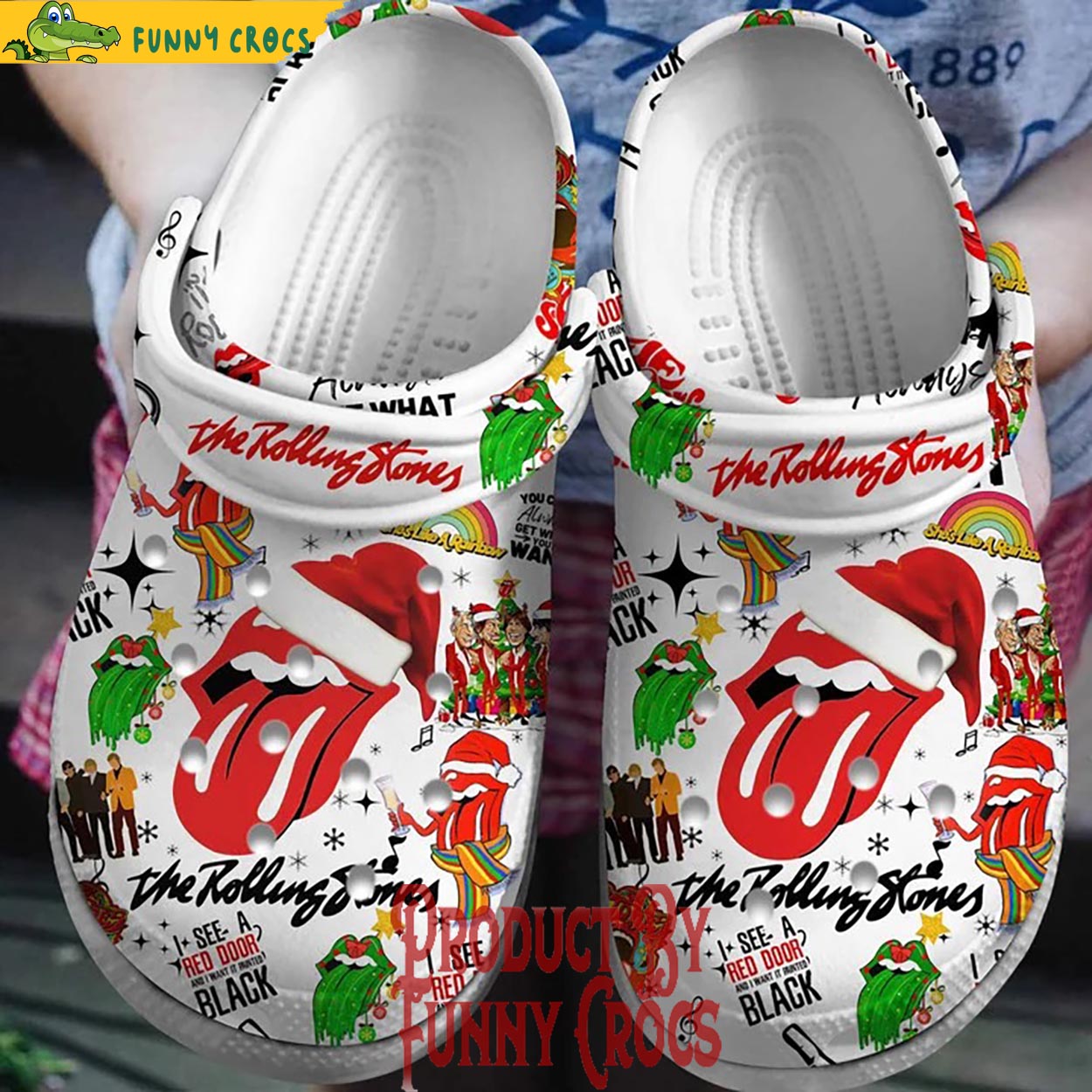 The Rolling Stones Paint It Black Christmas Crocs - Discover Comfort ...