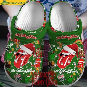 The Rolling Stones Paint it Black Christmas Green Crocs